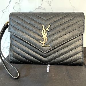 Saint Laurent YSL Monogram Clutch Bag
